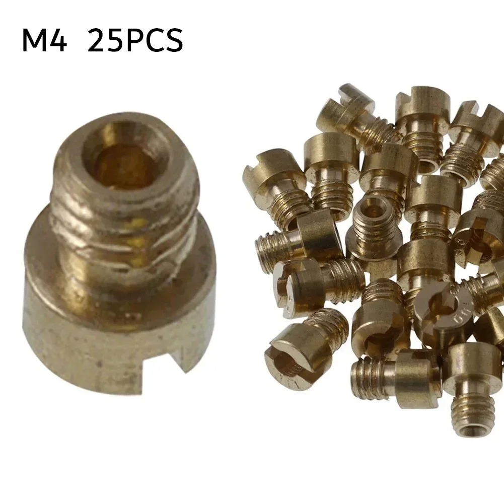Findme 25x M4 Main Jet Carburetor  Nozzle 55-115 For Puch Maxi Bing Hercules 4mm Zündapp Jet Set Round Head Injectors Nozzle N