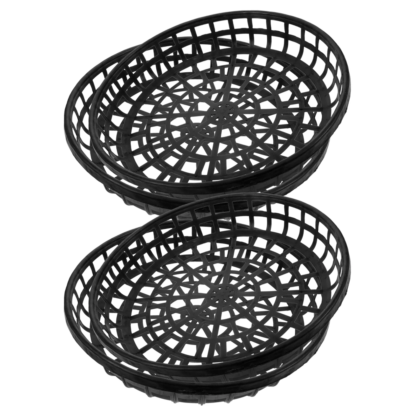 4 Pcs Seafood Breeding Cage Trepang Scallop Oyster Mesh Tray Cultivation Black Container Aquaculture Baskets Plastic