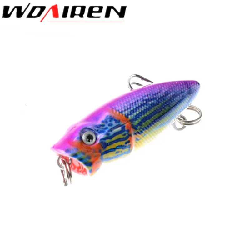 Popper mini realista con plumas – Señuelo superficie 3,5cm - imagen 3