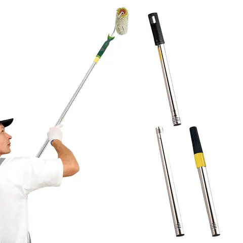 Stainless Steel Telescopic Rod Lightweight Multi-Purpose Telescoping Pole Sturdy for Ceiling Cleaning Tidying Home Outdoors Use