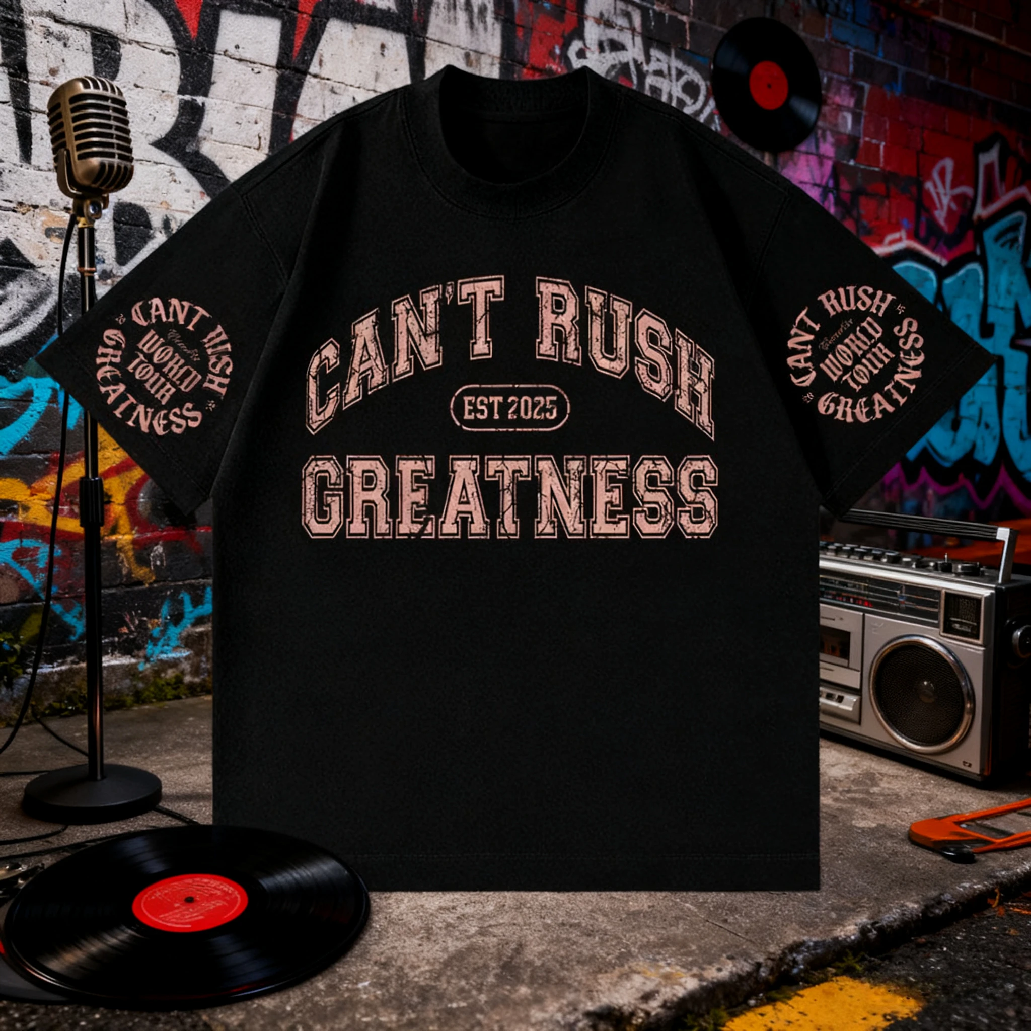 2025 الصيف المركزي Cee لا يمكن لكمة جولة العالم العظيم تي شيرت الرجال القطن قصير الأكمام تي شيرت موضة الهيب هوب تي شيرت