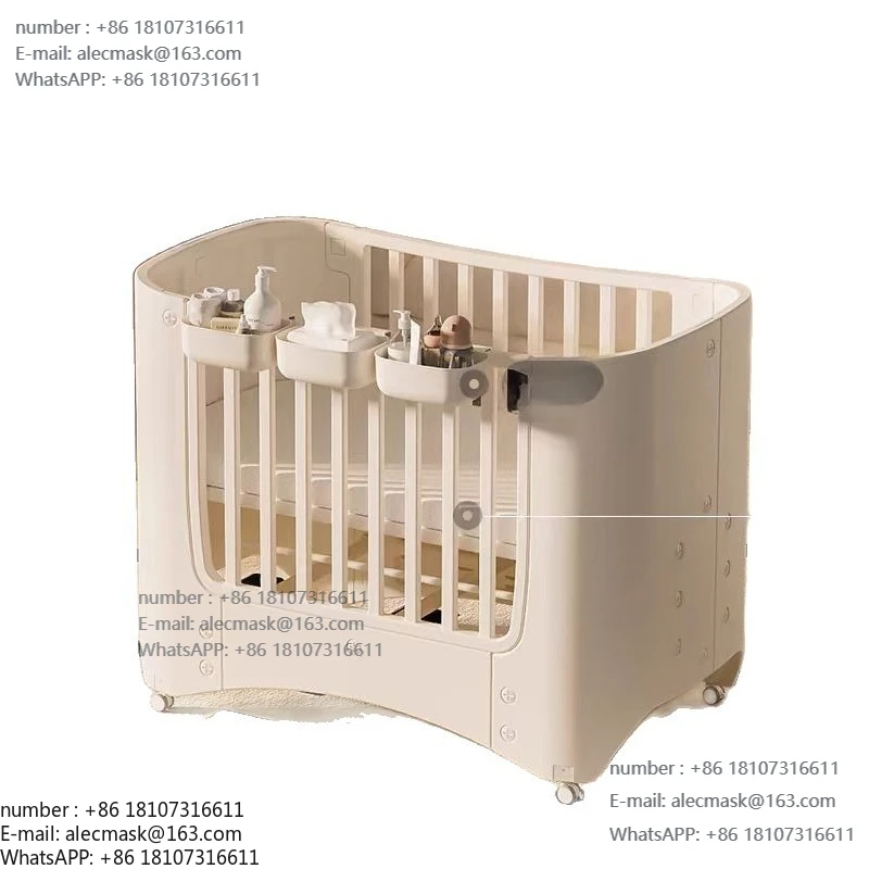 Culla Regolabile e Mobile, Letto Componibile Multifunzione per Neonati