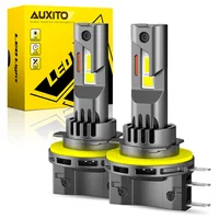 AUXITO 2 uds Turbo H15 bombillas Led Canbus para Volkswagen Golf 7 faros de luz de carretera luces de circulación diurna DRL blanco 6500K 30000LM