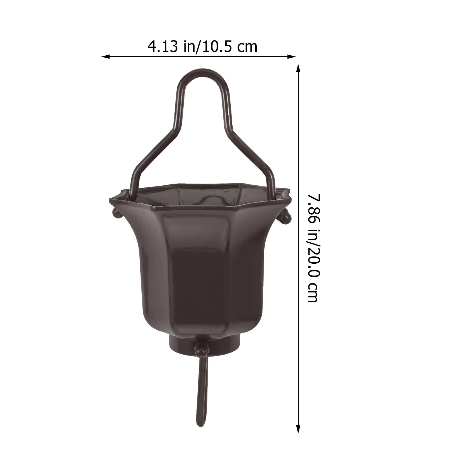 Iron Rain Chain Classic Decorative Gutter Downspout Replacement Durable Metal Rainwater Collector Outdoor Rain Chain Basin