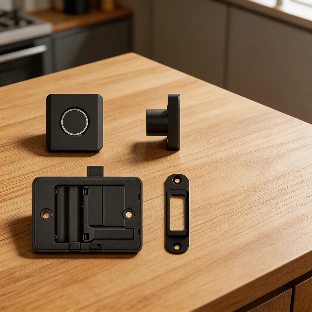 

Замок для ящиков с функцией распознавания отпечатков пальцев и пароля, подходит для офисных шкафов и прикроватных тумбочек, безопасный дверной замок для дома и офиса.