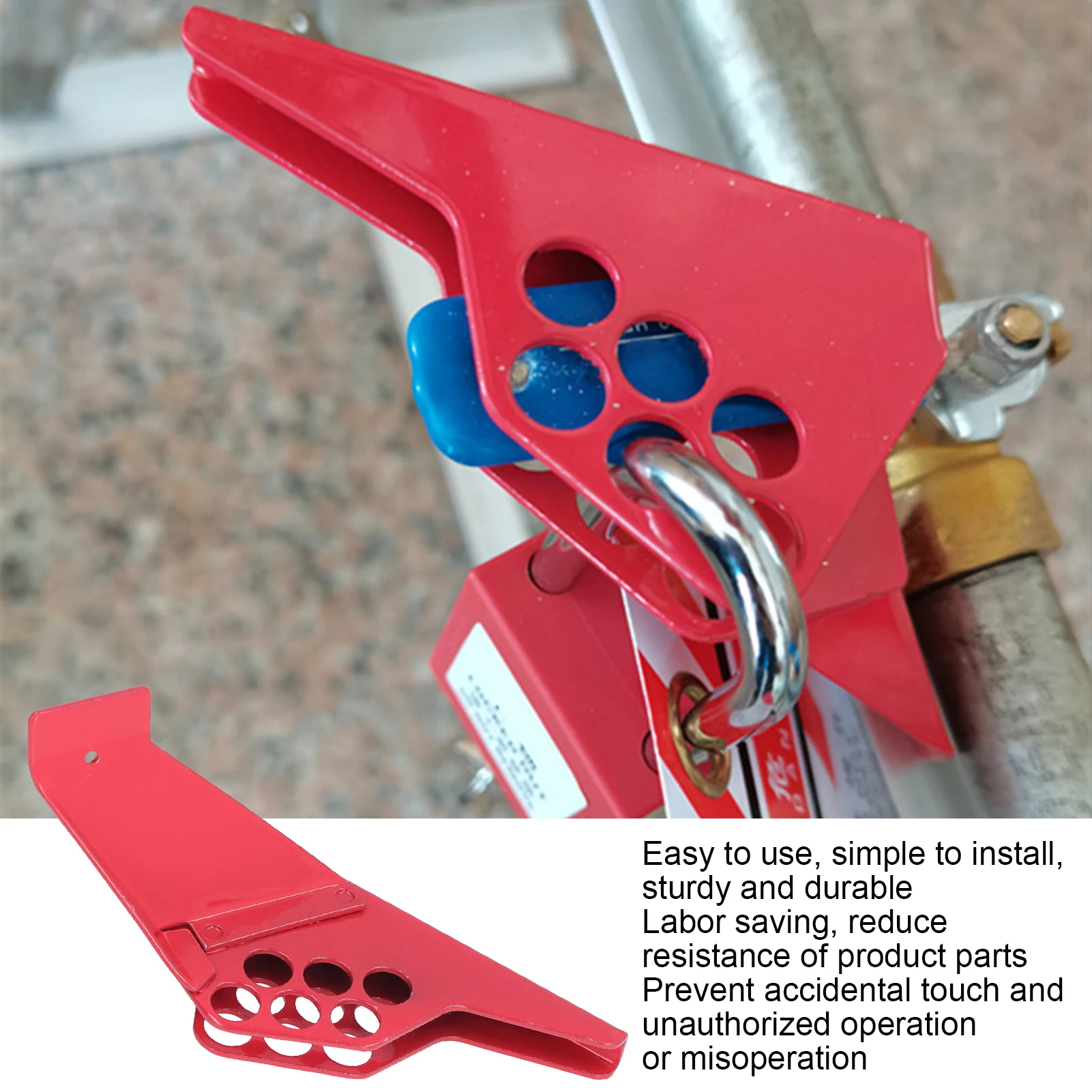 Ball Valve Lock Ball Valve Lockout Device Standard Embedded Safety Lock for DN8-DN50 Pipe Diameter Small SBV-1 Safety Valve Lock