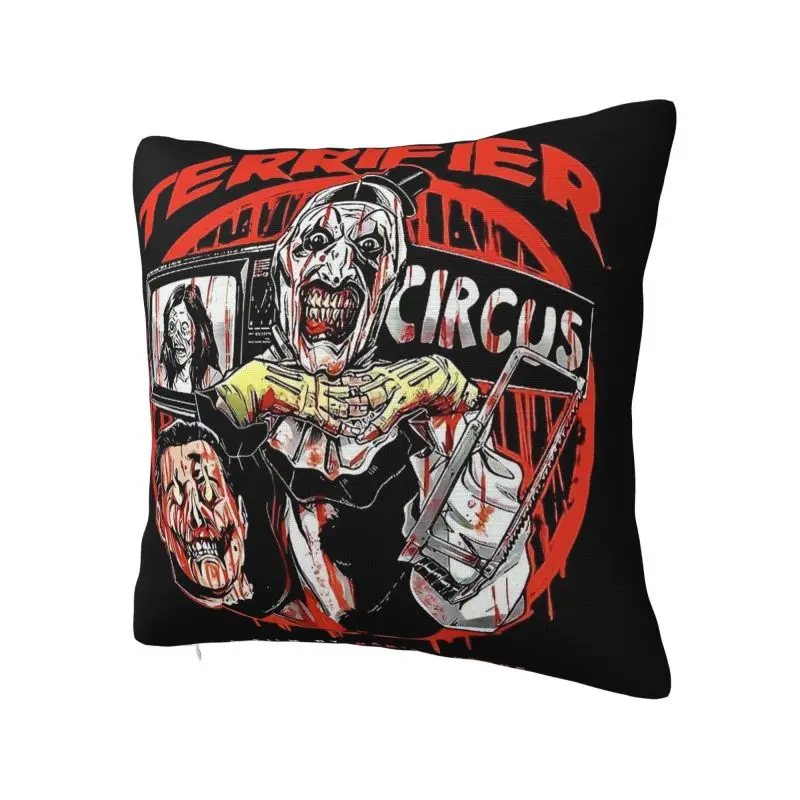 Custom T-Terrifiers Film Cushion Cover 3D Printing Square Throw Pillow Case for Living Room Pillowcase Home Decoration