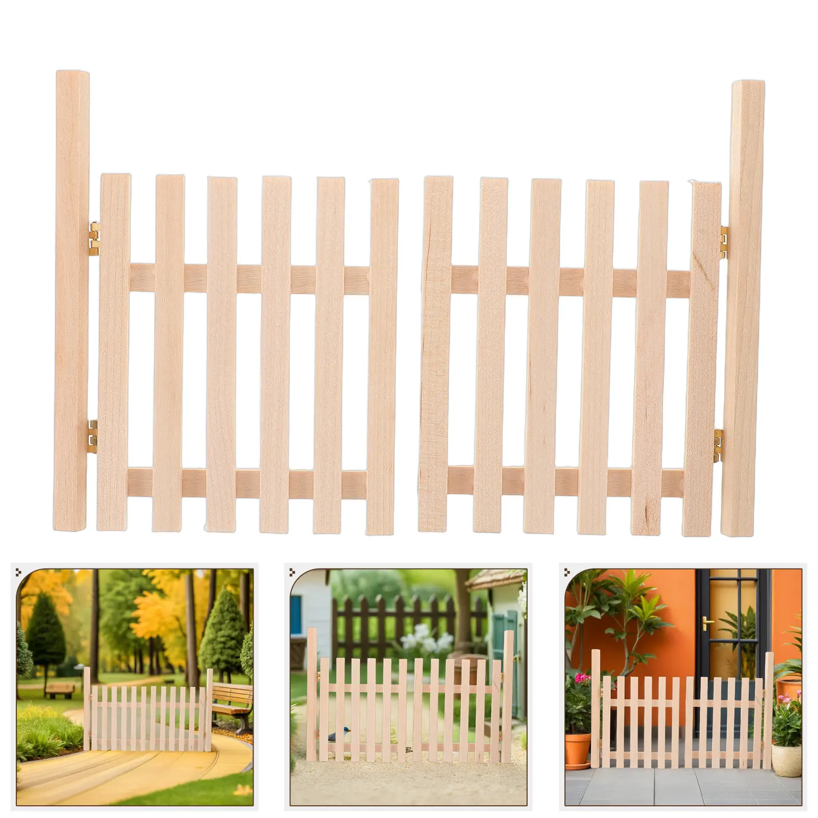 Mini House Miniature Dollhouse Furniture Halloween Christmas Fairy Garden Fencing Decorative Garden Border For Balcony Decor