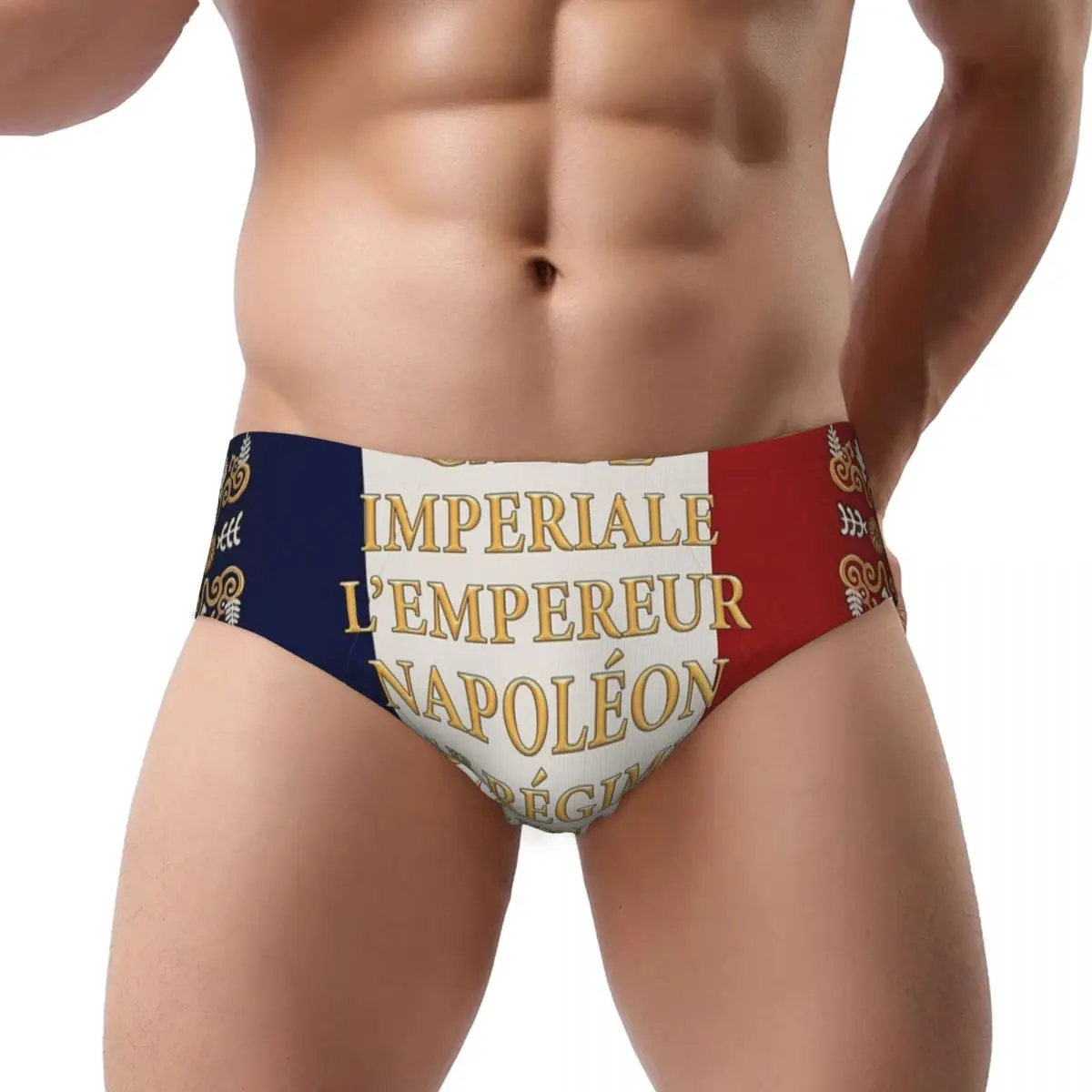 

Napoleonic French "1er Garde Imperiale" Flag Men's Triangle Panties Comfortable Boxer Underpants Short Underwear for Homme Man