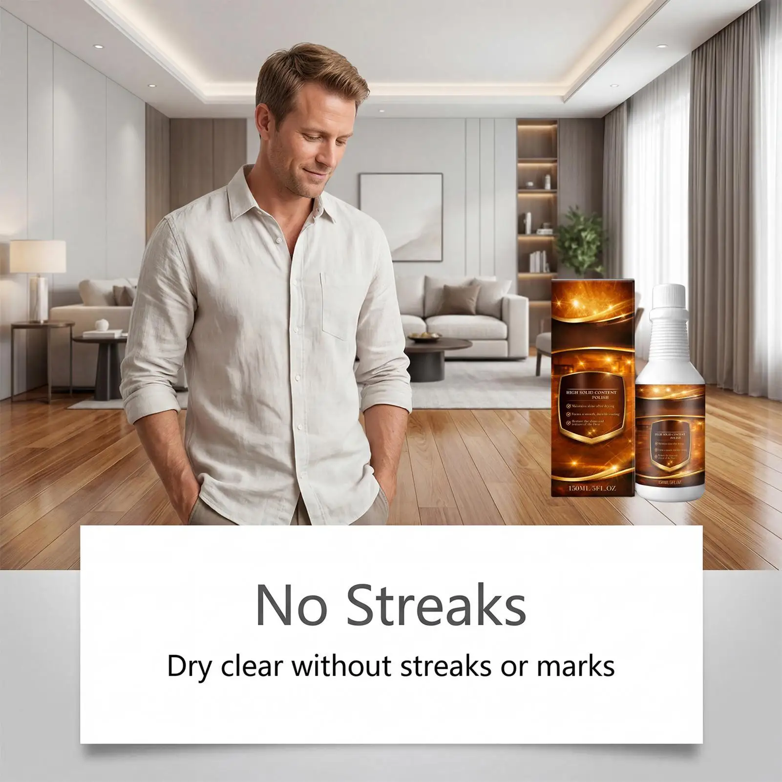 150ml Multipurpose Hardwood Floor Restorer Polishing Floor Scratch Repair Wood Cleaner for Restoration Refinishing Home Office