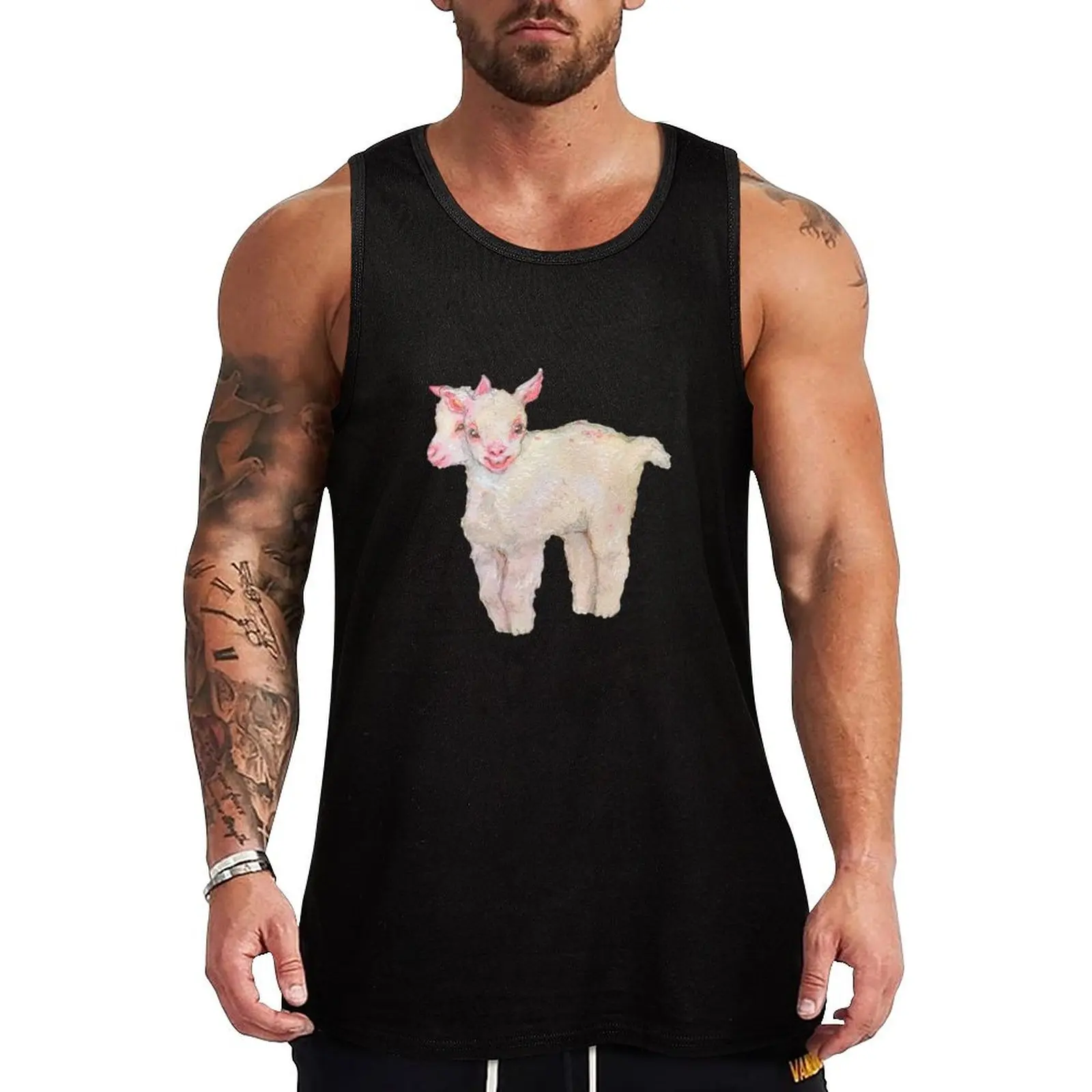 Two headed lamb Tank Top sleeveless vests Vest