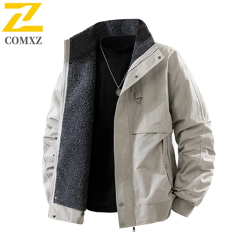 

Зимняя утолщенная куртка на флисовой подкладке для мужчин и женщин с воротником-стойкой, ветрозащитная, теплая, универсальная стильная верхняя одежда, повседневная парка, пальто