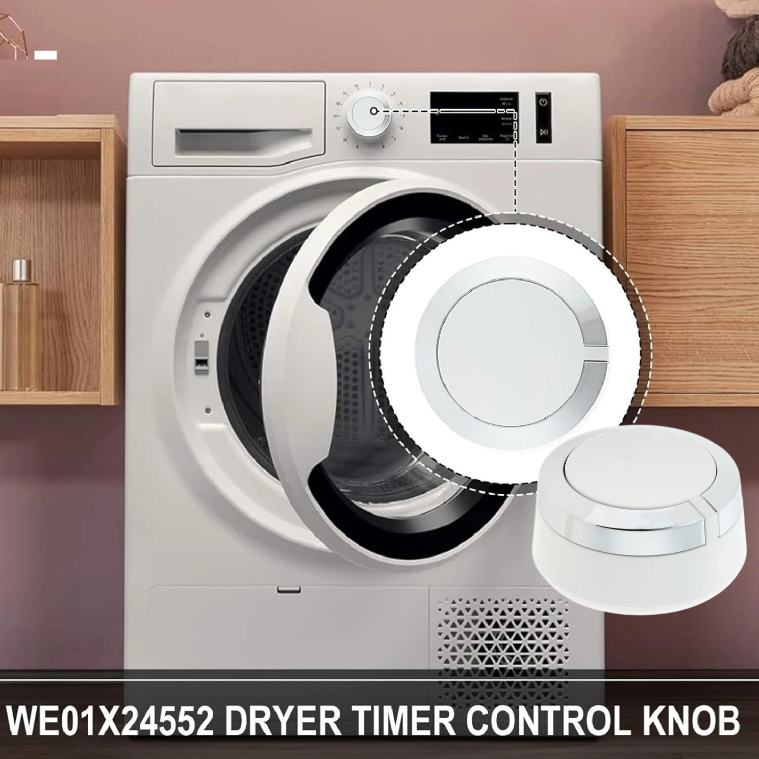 2PCS High Quality Dryer Timer Control Knob Replacement WE01X24552 for GE General Electric PS11736611 AP6026722 4396547