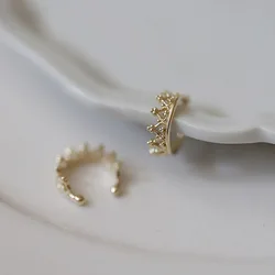 1Pcs Punk Gold Plated Ear Cuff Earrings Non-Piercing Crown Cuff Ear Clip Earring For Women Girls Party Birthday Jewelry e612