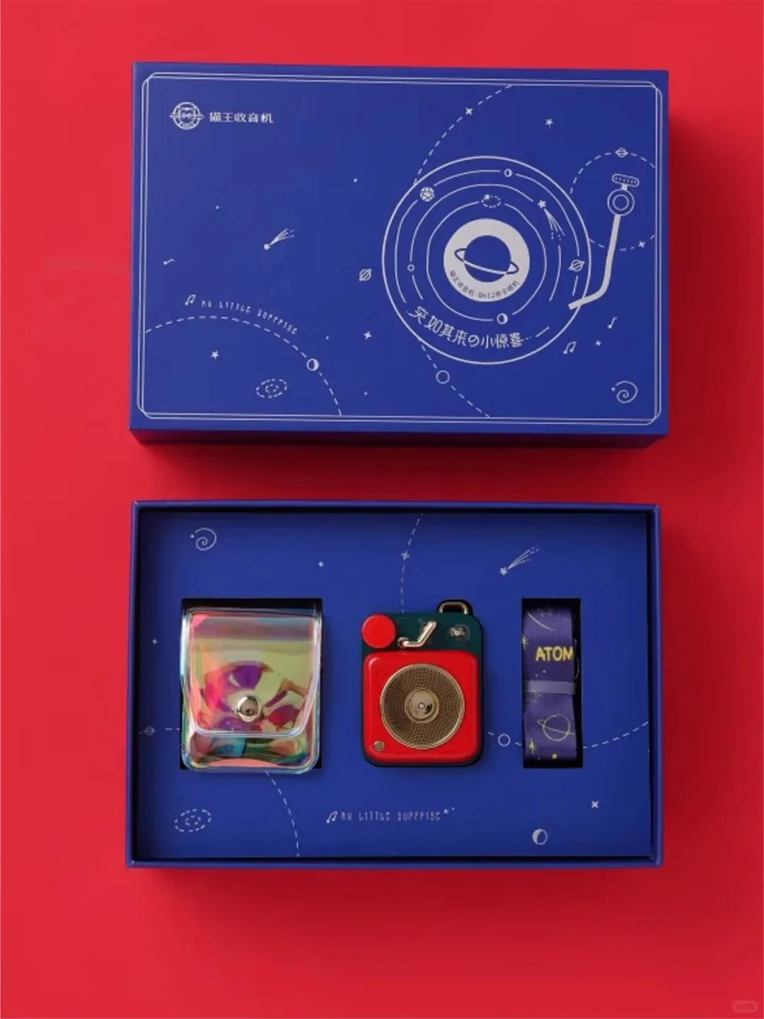 MUZEN B612 Atomic Phonograph Bluetooth Wireless Speaker Colorful Retro Portable Mini Metal AI Music Player Gift Box Set