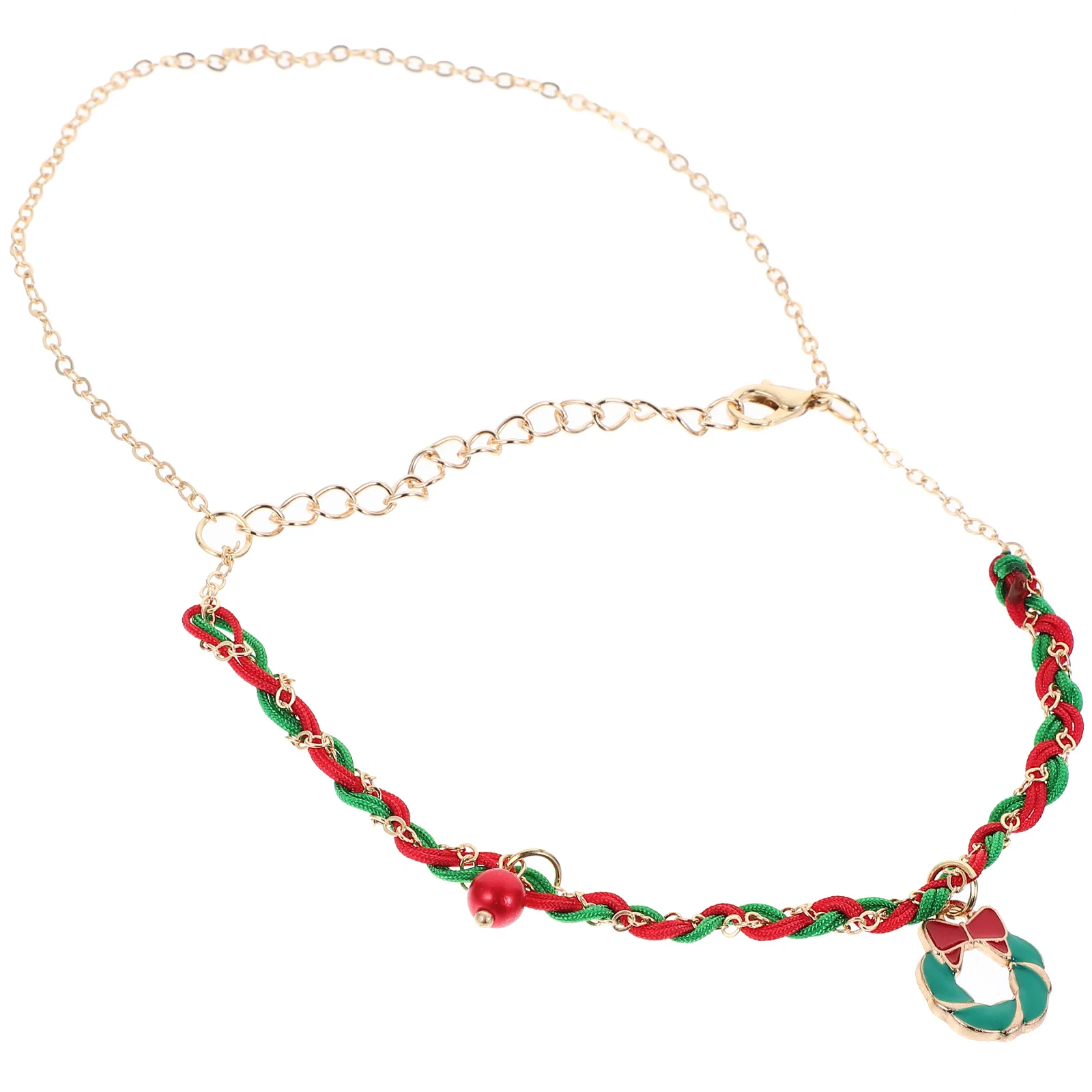 عيد الميلاد المنسوجة سوار أنيق عيد الميلاد سحر المعصم سلسلة الزخرفية مهرجان سوار هدية للنساء الرجال سلسلة المعصم جميلة #5