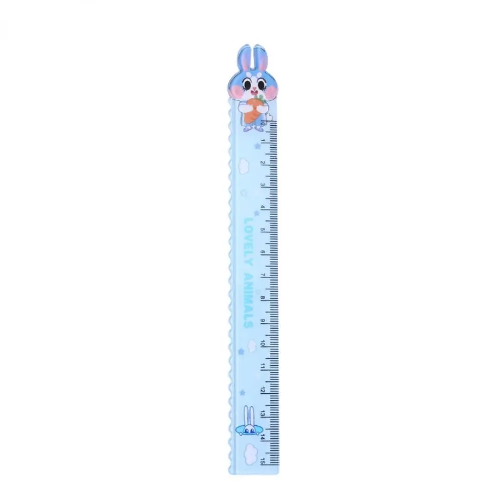 Cute Rabbit Plastic Straight Rulers Kawaii School Office Supplies Planner Accessories Student Prize Drawing Tools