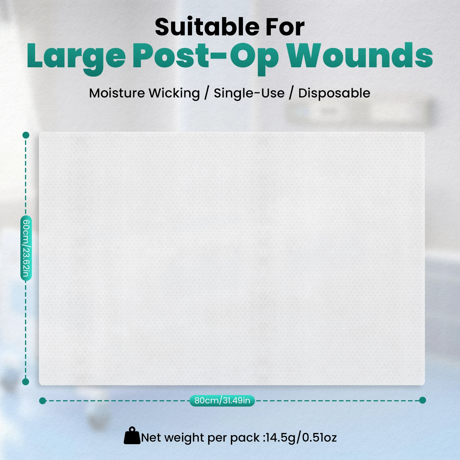 10/40/100pcs Sterile Absorbent Non-Woven Compress 60x80cm First Aid Dressing for Minor Wound Emergency Medical Bandage