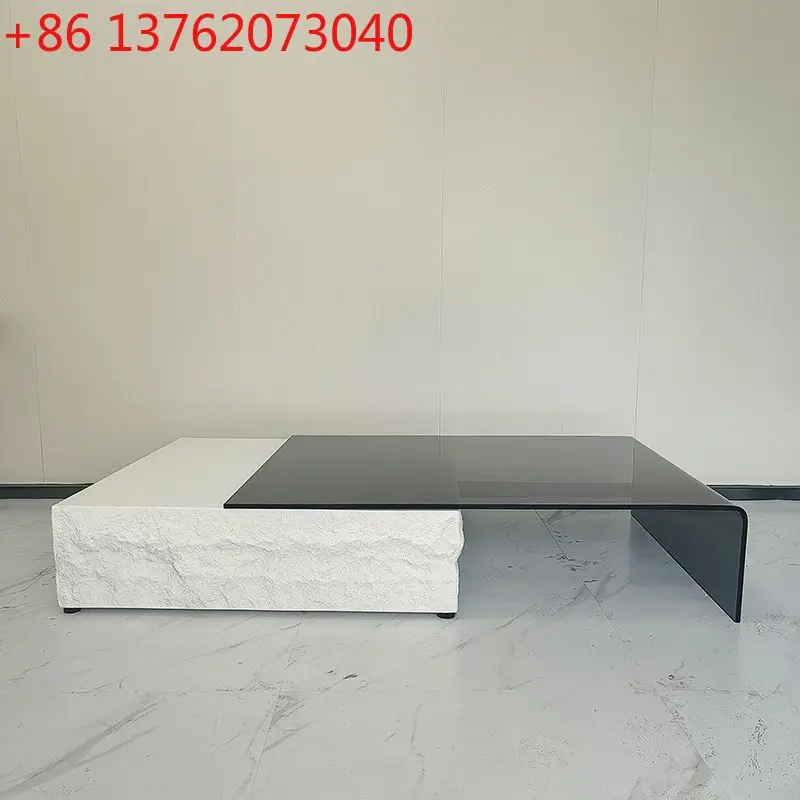 

TT Современный легкий роскошный ветровой туннель, каменный журнальный столик для гостиной, креативная комбинация из закаленного стекла для небольшой квартиры