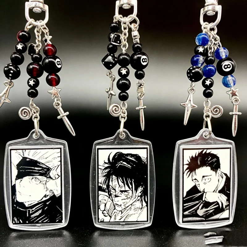 

Handmade Anime Fashion Choso/gojo Keychains Cute Anime Pendant with Acrylic Charms | Daily-Use Accessory for Anime Lovers