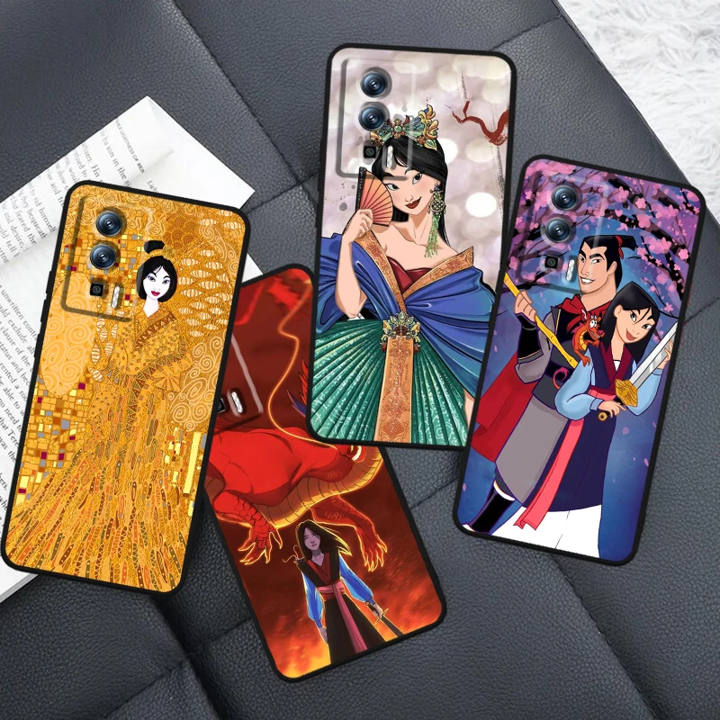 

Disney Mulan Beautiful Cartoon For Xiaomi Redmi 9A 9C 9AT 10C 9 9T 10 12C 13C A3 12 K60 A1 K50 K40 5G Black Funda Phone Case