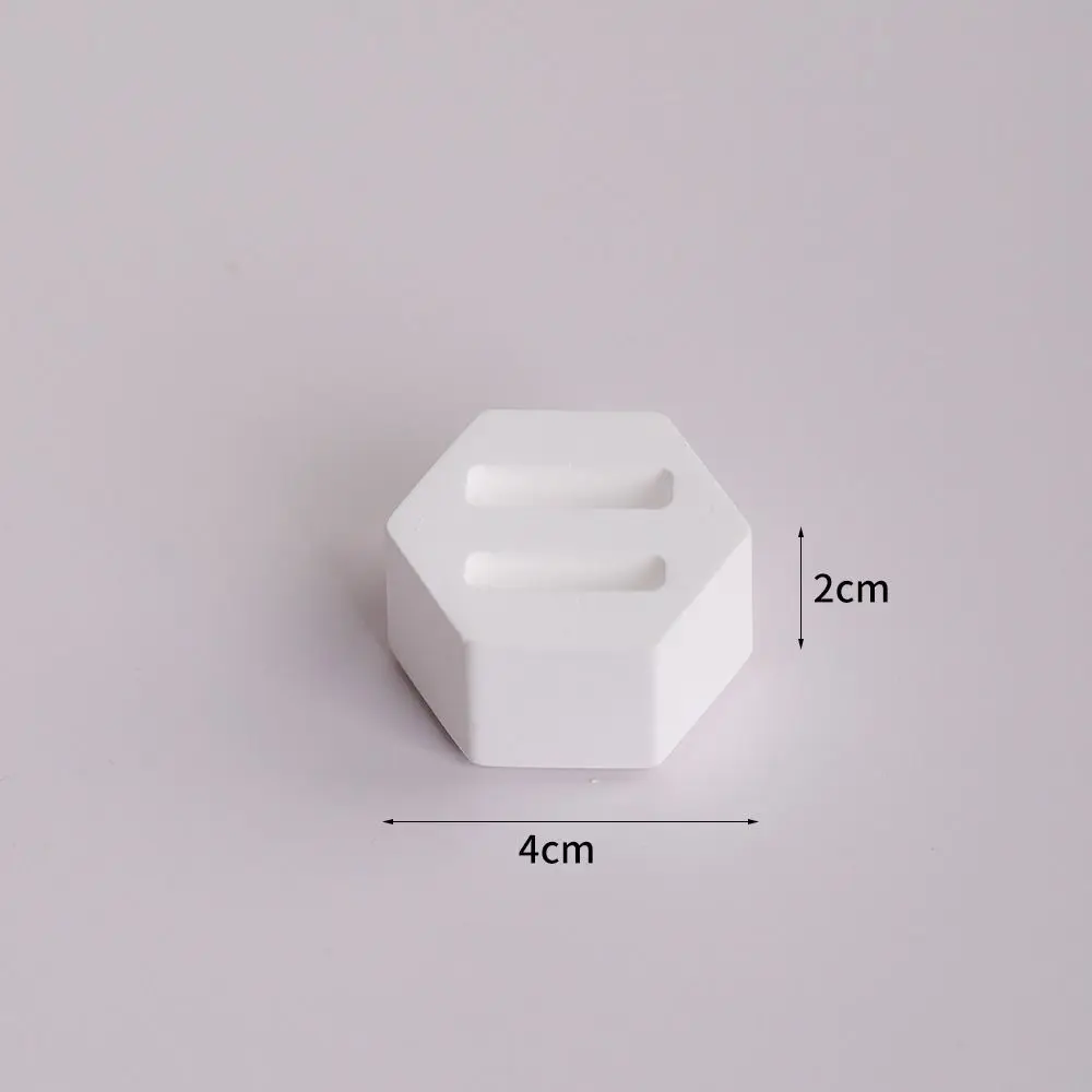 

Convenient White Gypsum Jewelry Ring Display Rack Lightweight Creative Display Box Storage Case Photography Props