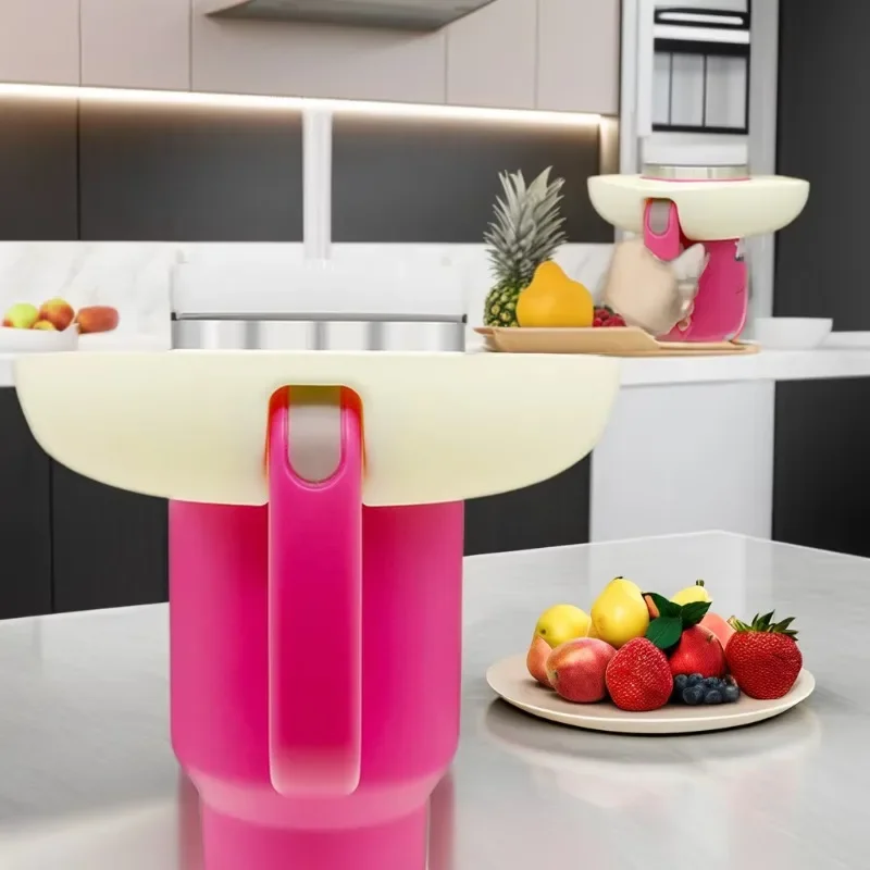 Hot Sell Reusable Silicone Tumbler Snack Ring Tray & Bowl Non-Spill Pet Feeding Bowl Accessory For Dog Cat Pet Food Wat