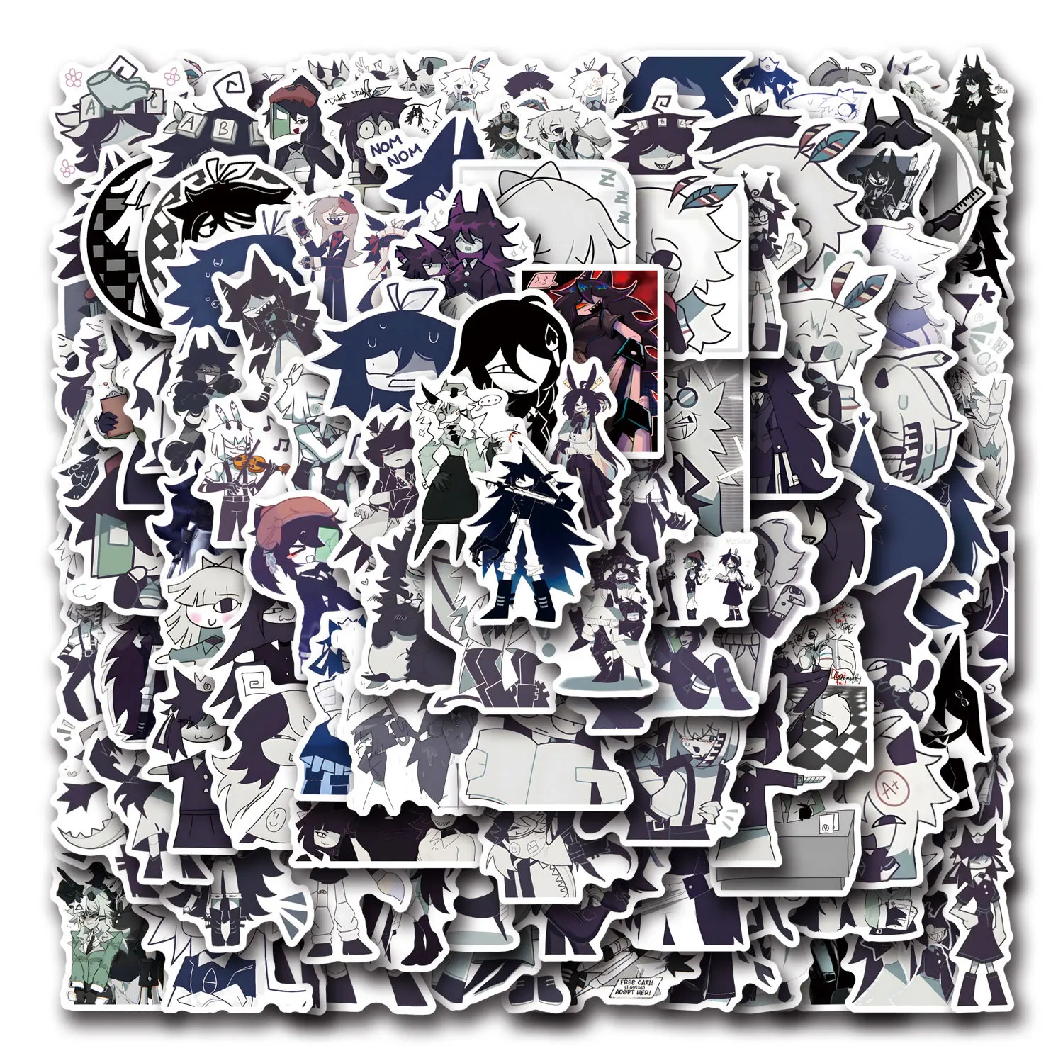 

10/55/110PCS Fundamental Paper Education Sticker Cartoon Fun Doodle Waterproof Decal Toys for Water Cup Luggage Guitar Desk