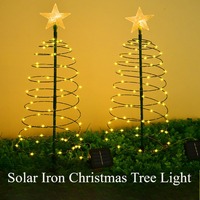 Christmas Tree Courtyard Lights Star Christmas Tree Decorative Light String LED Solar Powered Floor Plug in Light String Outdoor