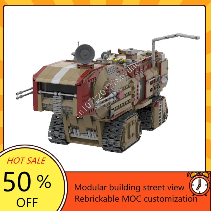 2584CS Behemoth Sandcrawler DIY guerra espacial militar MOC modelo Kit barco de batalla cumpleaños montaje rompecabezas juguete regalo de Navidad