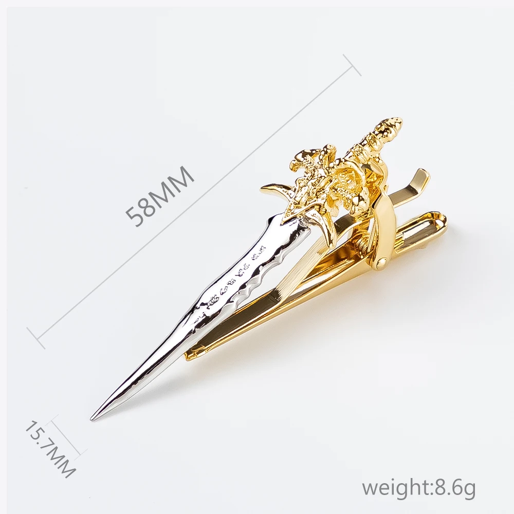 Personality Creative Sword Fish Bone Shape Men Tie Clip Fashion Business Wedding Suit Tie Accessories