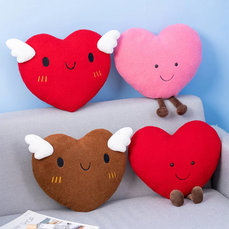 Lovely Plush Cute Heart Pillow Toy For Lover Kids Friends Festival Gift Soft Plush Stuffed Red Love Heart Shape Pillow Toys