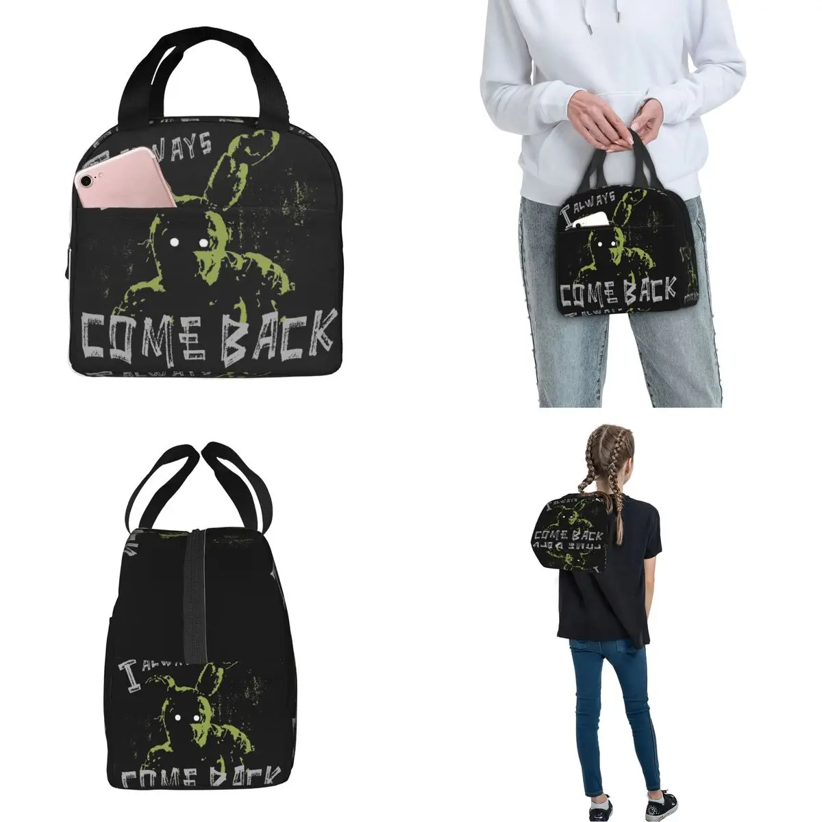 Insulated Lunch Tote Bag FNAF At Freddys Merch Lunch Food Box New Arrival Thermal Cooler Bento Box For Travel