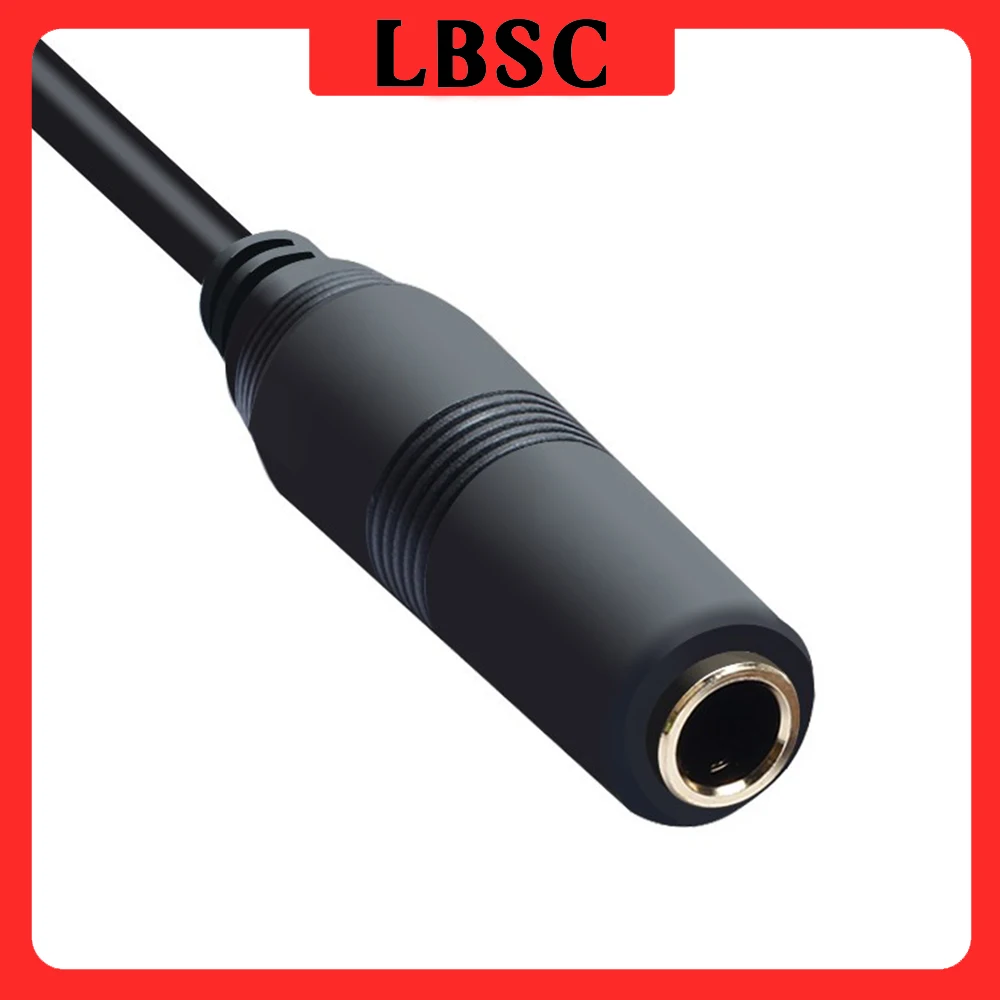 Lbsc-オーディオステレオヘッドフォン,延長ケーブル,90度角度,ドリルコード,3.5オスから6.35メス