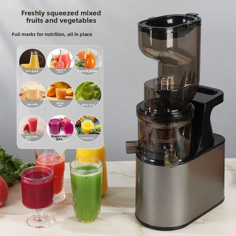Extractor de jugo automático comercial de exprimidor lento de acero inoxidable de 2L con separación de pulpa boca grande