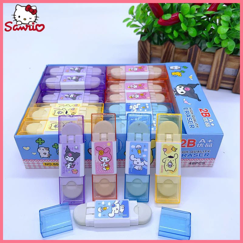 

Sanrio Kawaii Creative Cartoon Double Head Oak Kuromi Melody Fashion Super Cute Student Supplies Exquisite Stationery Gifts