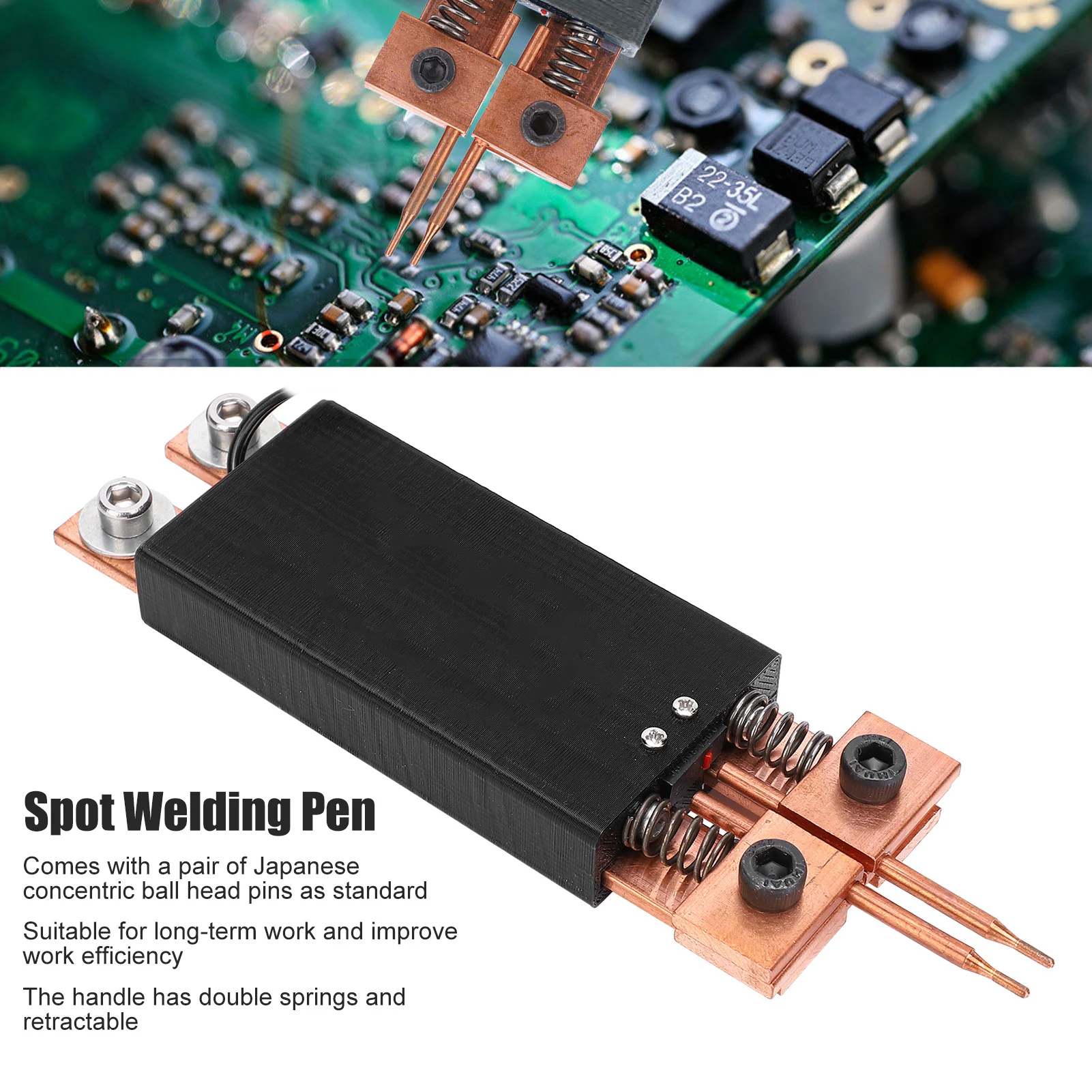 

Automatic Spot Welder Pen, Spot Welding Pen Handheld Automatic Welder Industrial Trigger Supplies Tool Black
