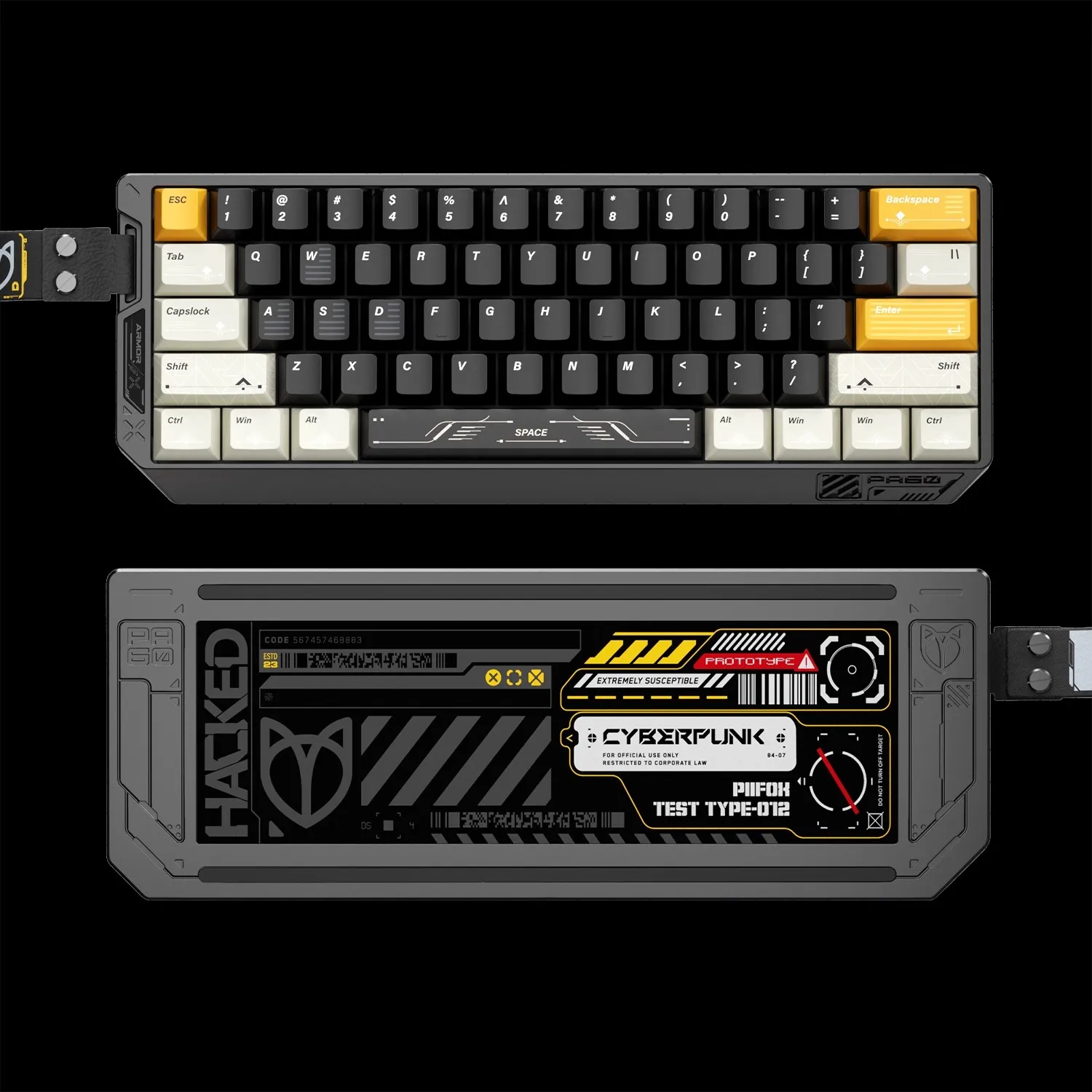 

PIIFOX PA60 Case Customized Metal Mechanical Keyboard Shell Resin Skeleton Cases for wooting 60HE Keyboards Accessories PC