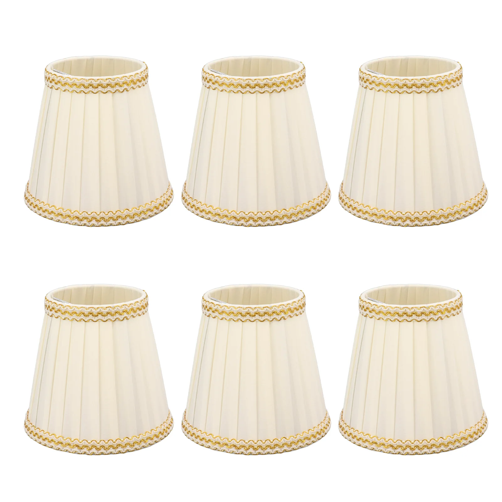6pcs Cloth Lampshade Wear Resistant  Lamp Shade Good Light Transmission Lamp Cover For Home Hotel Bedroom Decor
