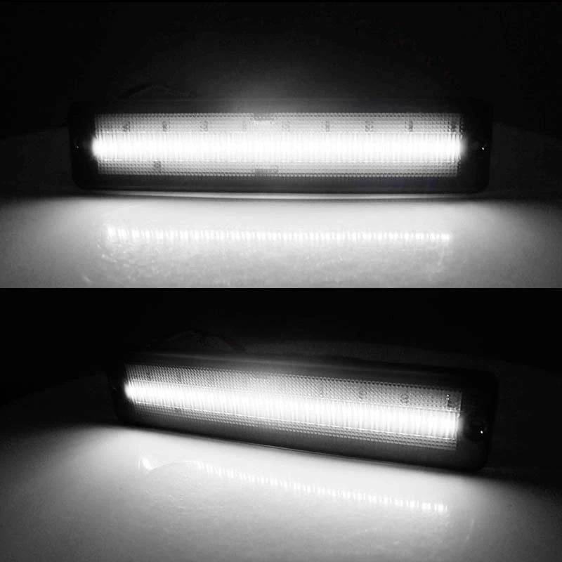 For 1987-1995 Jeep Wrangler Amber / White LED Car Front Bumper Side Marker Indicator Lights Fender Flare Lamps Turn Signal Light - view 5