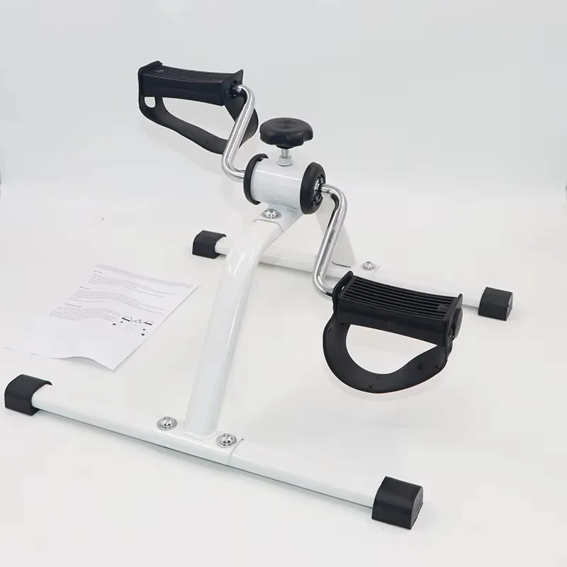 ミニ折りたたみエクササイズバイク屋内レッグトレーナー、フットエクササイズペダル付き、家庭用ワークアウト用ポータブルステッププラットフォーム