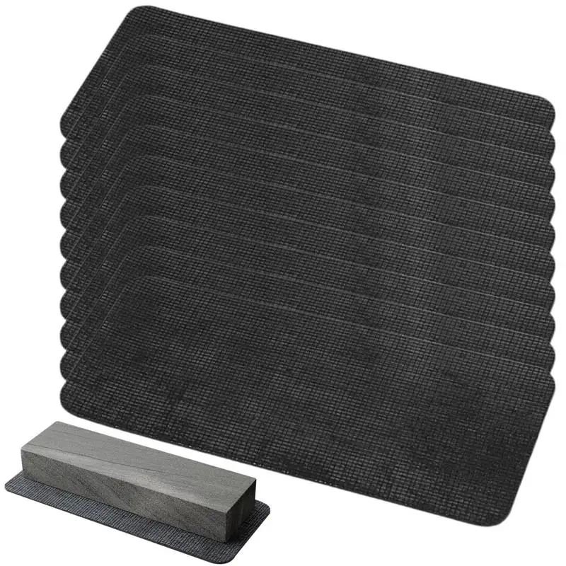 Sharpening Stone Pad Knives Sharpening Stand 8.66X3.54Inch 10PCS Rubber Anti Slip Mat Sharpening Stone Holder Anti-Slip Base