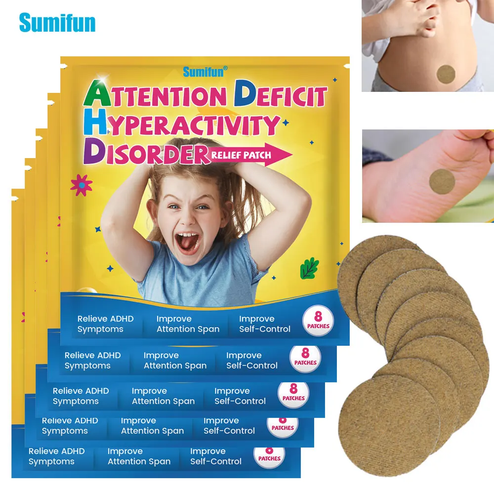 

8/24/40pcs Attention Deficit Hyperactivity Disorder Sticker Improve Children Kids Focus Attention Decompression Massage Patches