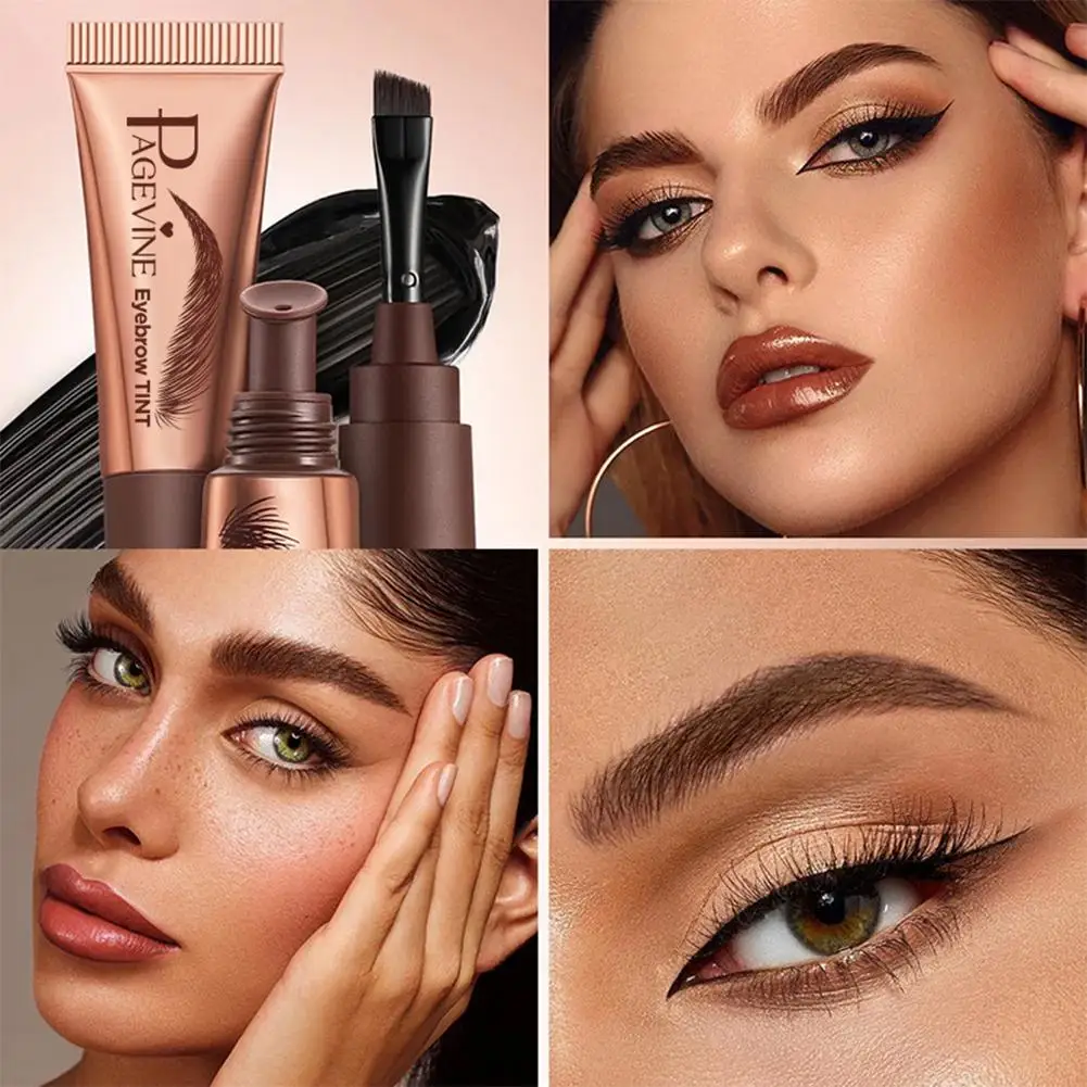 Peel-off Eyebrow Gel กันน้ํายาวนานกึ่งถาวรสีน้ําตาลธรรมชาติ Liquid Eye Brow Enhancers Brow Tattoo Tint แต่งหน้าความงาม