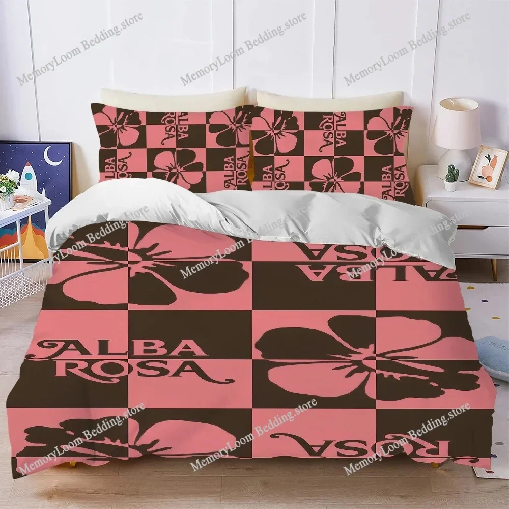 

Fashion A-Alba-RosaS Color Flower Duvet Cover Set Home Style Bedding Soft Laundry Cotton Bed Student Dormitory Gift Home Textile