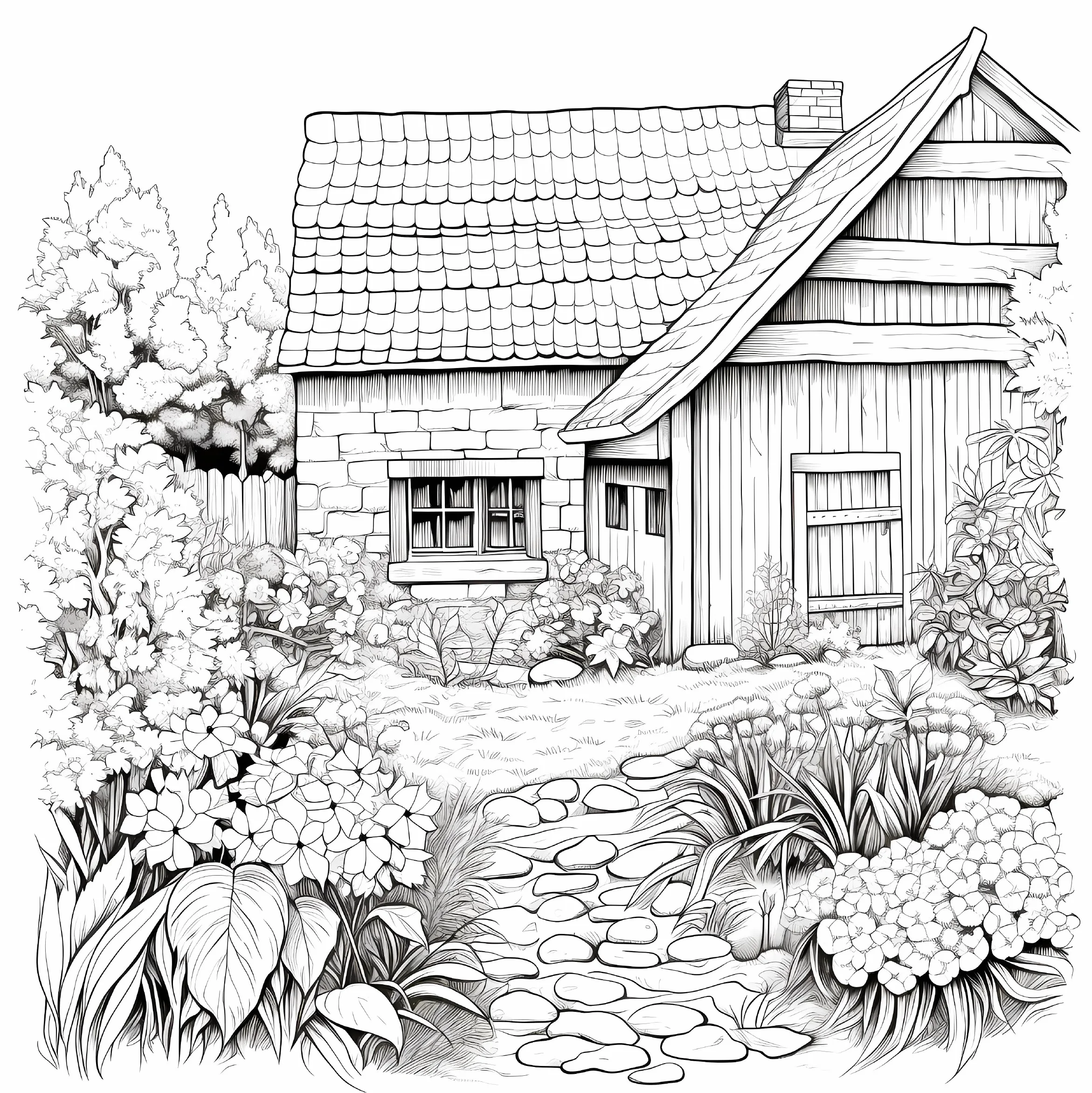 Adult Picture Book: Countryside Coloring Book with Realistic Scenic Landscapes for Relaxation and Creativity