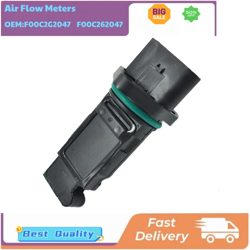

Mass Air Flow Sensors F00C2G2047 F00C262047 F 00C 2G2 047 for Seat Alhambra Leon- Toledo Skoda Fabia-Octavia Audi A3 A4 A6 A8