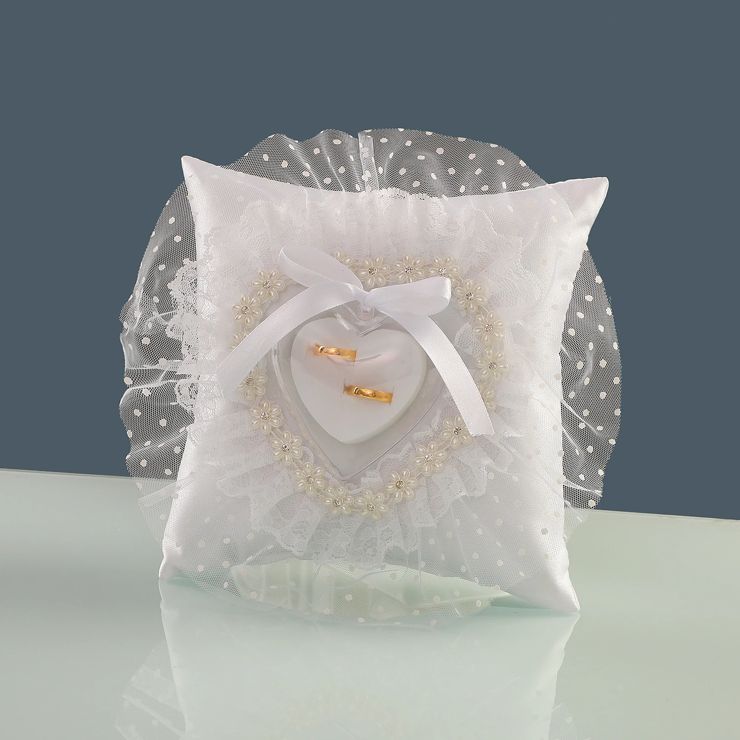 Wedding Ring Pillow  - Elegant Ring Bearer Cushion for Bride and Groom's Ceremonial Exchange
