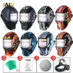 Maschera per saldatura Batteria solare automatica Li Elettrica DIN4/9-13 TIG MIG Casco per saldatura Maschera per saldatura oscurante automatica