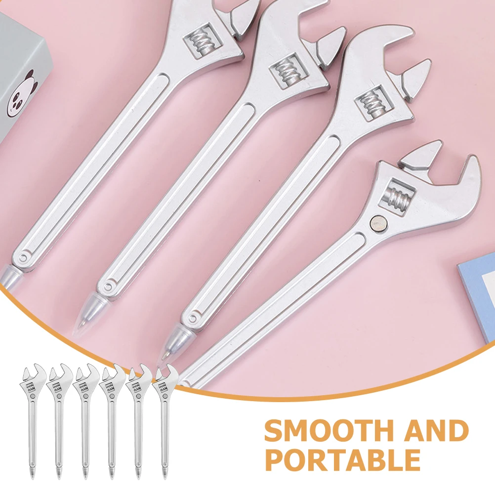 

6Pcs Durable Wrench Shaped Pens Novelty Writing Instruments For Crafting And Journaling Student Accessories